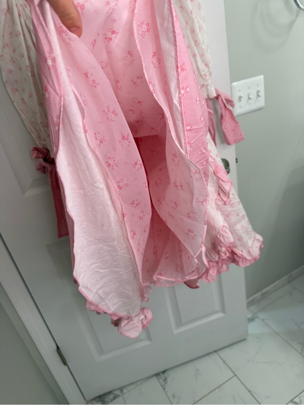 NWT Selkie THE MARIE DRESS SKCP1124P27-PARFAIT POET size small ruffle gown - Picture 4 of 14
